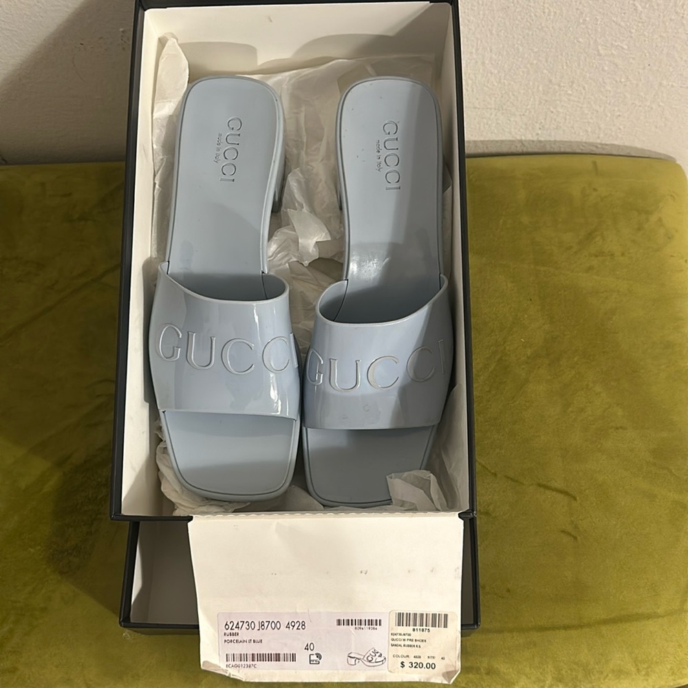 Authentic Baby Blue Gucci Sandals